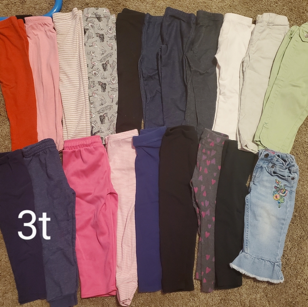 Girls leggings and pants lot 3t